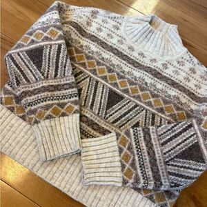 Cozy Boho & Western Knit Sweater Size Small - Free People Dupe